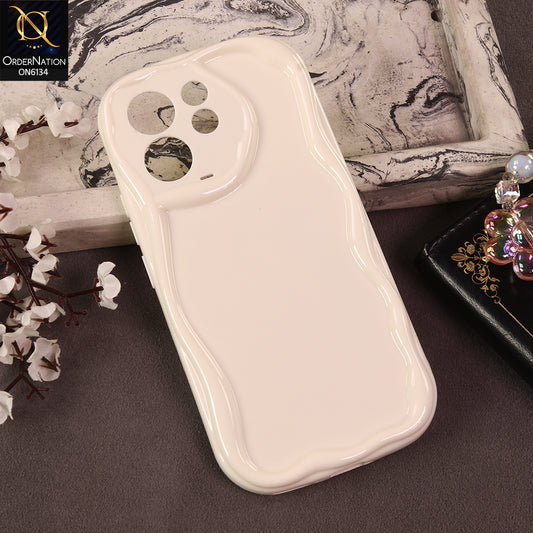 Vivo S50t Cover - White - Premium Glossy Wavy Edge Protective Phone Case