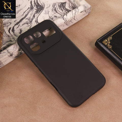 Infinix Note 60 Cover - Black - New Premium Matte Black Silicon Cover – Sleek Protective Phone Case