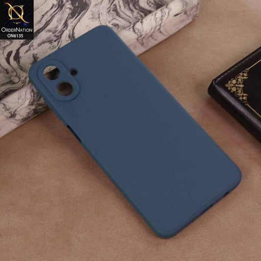 Samsung Galaxy A07 4G Cover - Blue - New Premium Matte Black Silicon Cover – Sleek Protective Phone Case