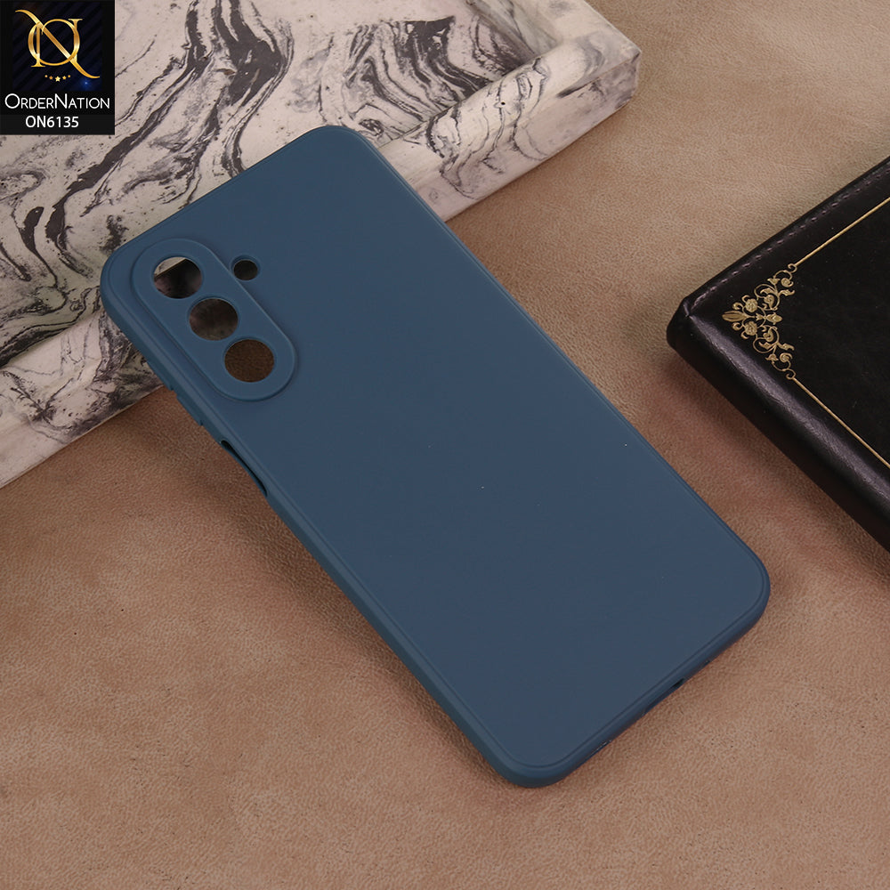 Samsung Galaxy A17 Cover - Blue - New Premium Matte Black Silicon Cover – Sleek Protective Phone Case
