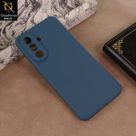 Samsung Galaxy A57 Cover - Blue - New Premium Matte Black Silicon Cover – Sleek Protective Phone Case