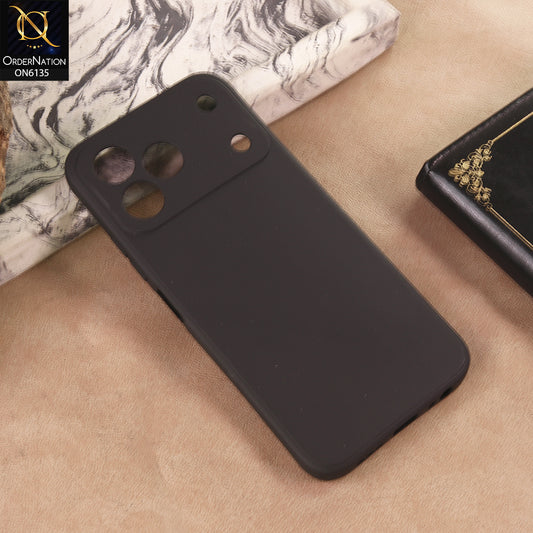 Tecno Spark 50 4G Cover - Black - New Premium Matte Black Silicon Cover – Sleek Protective Phone Case