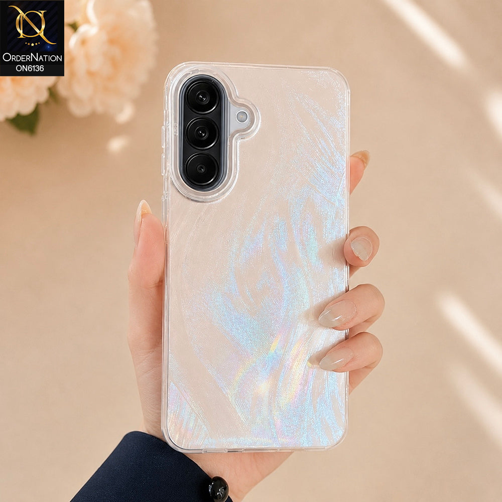 Samsung Galaxy A57 Cover - Silver - Premium Iridescent Frosted Protective Phone Case