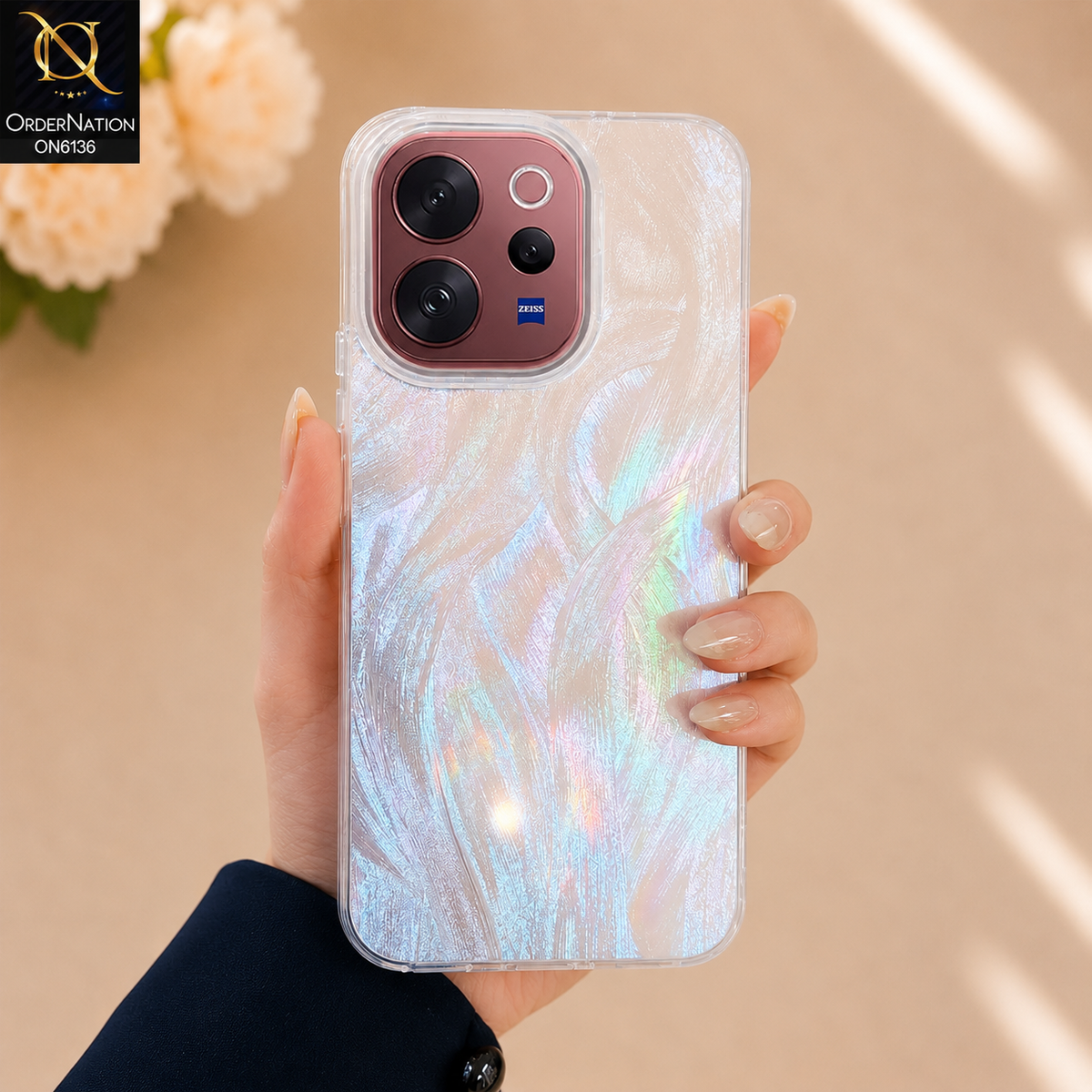 Vivo S50t Cover - Silver - Premium Iridescent Frosted Protective Phone Case