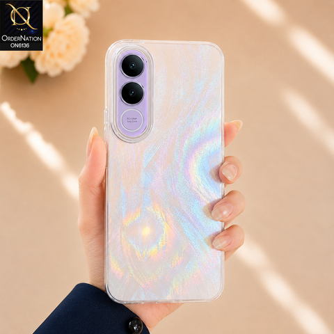 Vivo V70 FE Cover - Silver - Premium Iridescent Frosted Protective Phone Case