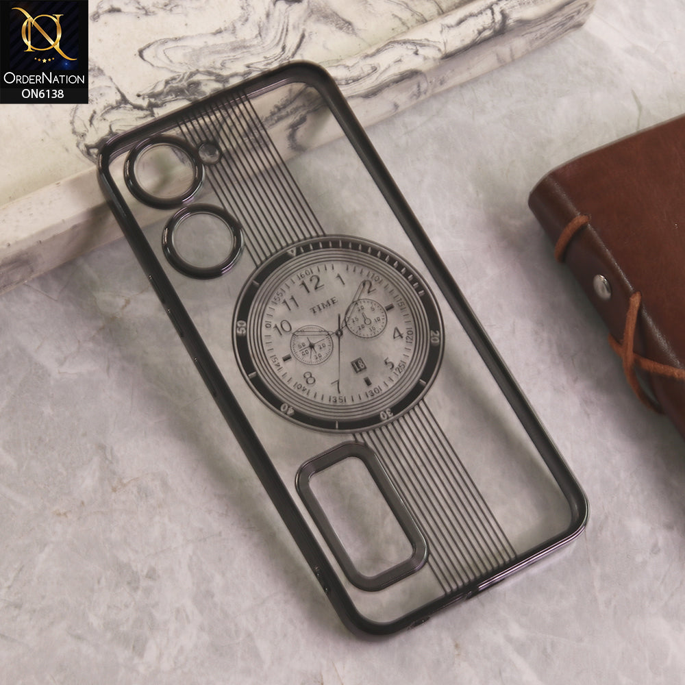 Vivo Y18 Cover - Black - Electroplating Borders Logo Hole Camera Lens Protection Soft Silicone Case