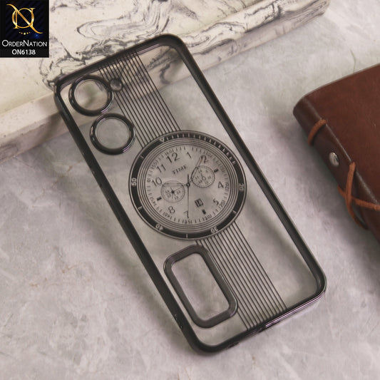 Vivo Y18 Cover - Black - Electroplating Borders Logo Hole Camera Lens Protection Soft Silicone Case