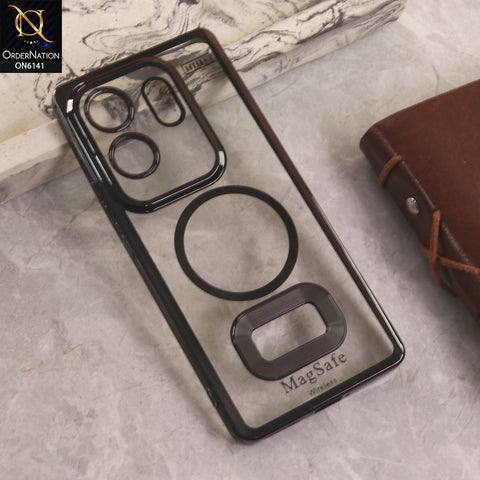 itel Zero 30 4G Cover - Black - Electroplating Borders Logo Hole Camera Lens Protection Soft Silicone Case