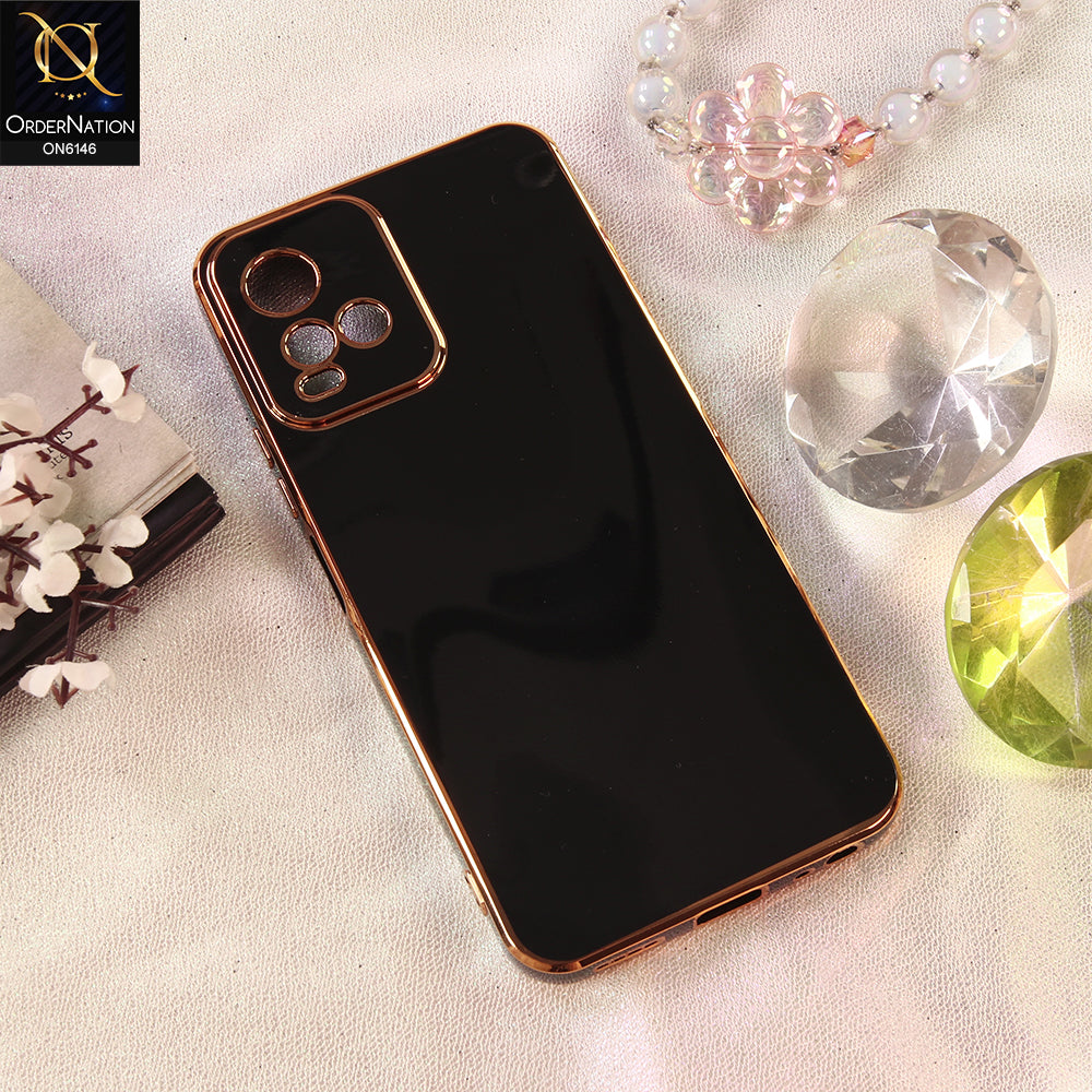 Vivo Y33t Cover - Black - Premium Electroplated Shockproof Matte Protective Mobile Back Cover