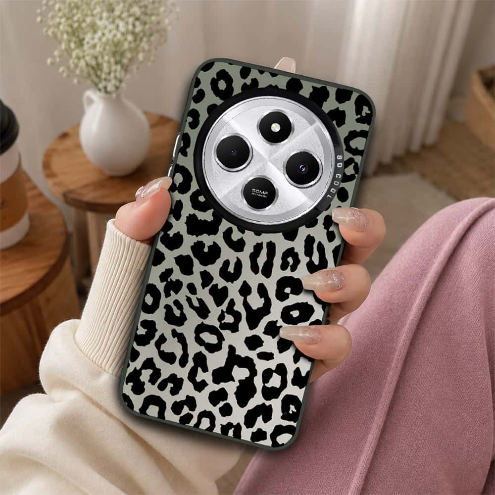 Xiaomi Poco C75 Cover - Monochrome Mood Print Series - Lightweight Frosted Pearl Finish Anti-Fingerprint Shockproof Soft Borders Case