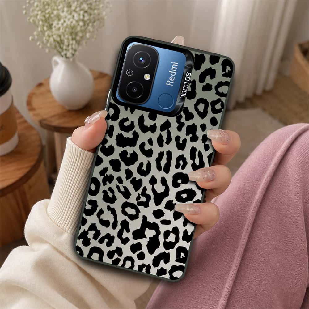 Xiaomi Redmi 12C Cover - Monochrome Mood Print Series - Lightweight Frosted Pearl Finish Anti-Fingerprint Shockproof Soft Borders Case