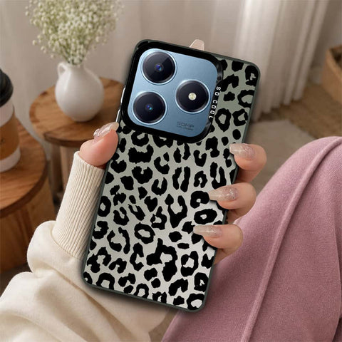 Realme C61 Cover - Monochrome Mood Print Series - Lightweight Frosted Pearl Finish Anti-Fingerprint Shockproof Soft Borders Case