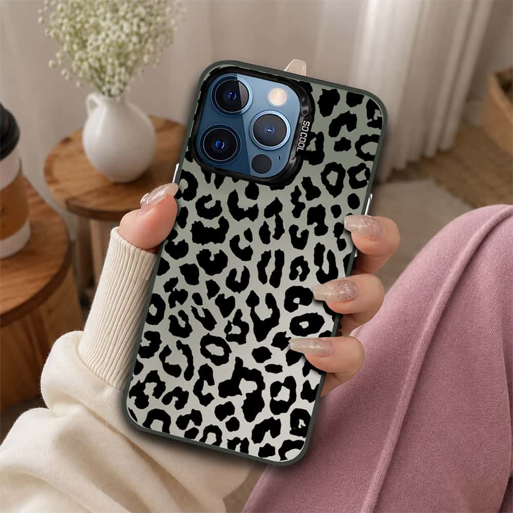 iPhone 12 Pro Max Cover - Monochrome Mood Print Series - Lightweight Frosted Pearl Finish Anti-Fingerprint Shockproof Soft Borders Case