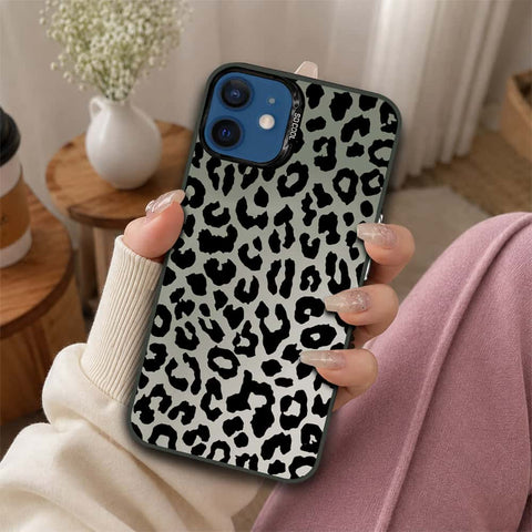 iPhone 12 Cover - Monochrome Mood Print Series - Lightweight Frosted Pearl Finish Anti-Fingerprint Shockproof Soft Borders Case