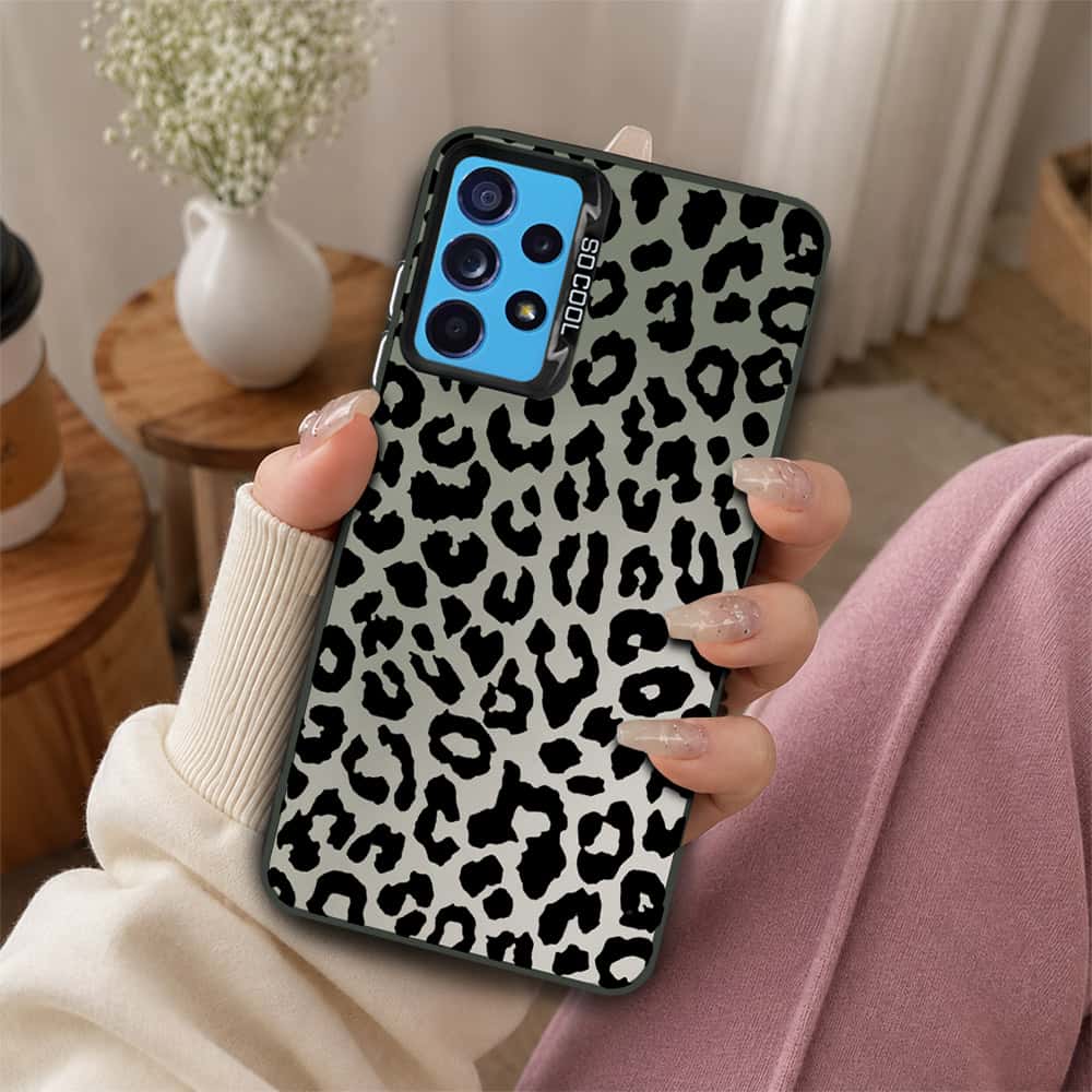 Samsung Galaxy A52 Cover - Monochrome Mood Print Series - Lightweight Frosted Pearl Finish Anti-Fingerprint Shockproof Soft Borders Case