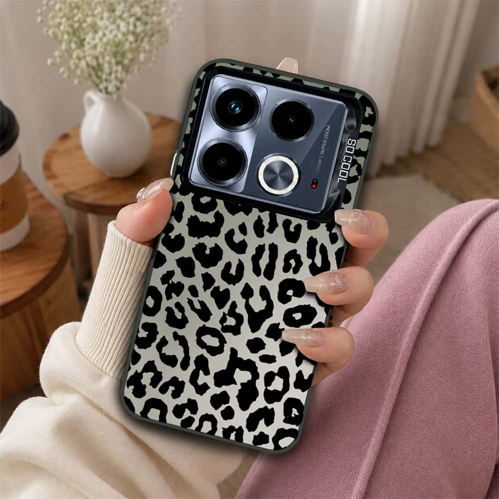 Infinix Note 40 Cover - Monochrome Mood Print Series - Lightweight Frosted Pearl Finish Anti-Fingerprint Shockproof Soft Borders Case