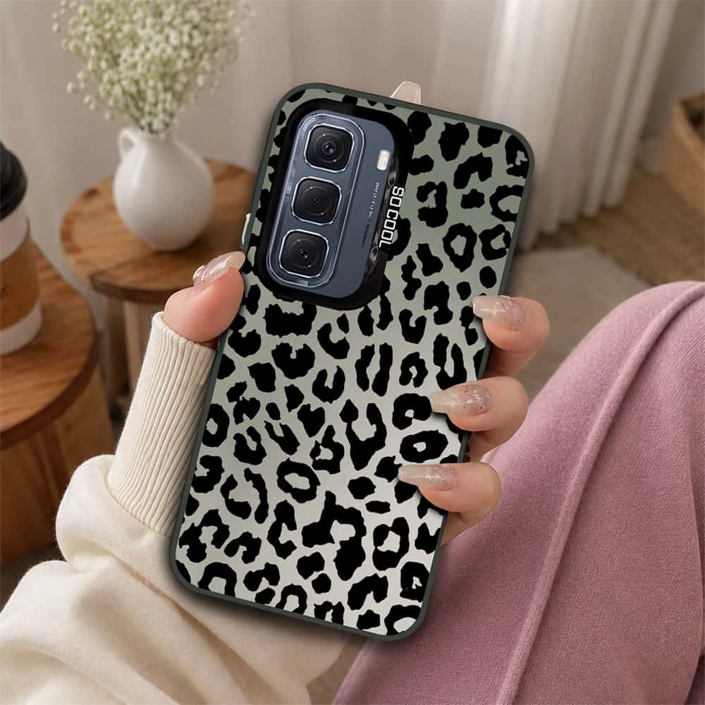 Infinix Hot 50 Pro Cover - Monochrome Mood Print Series - Lightweight Frosted Pearl Finish Anti-Fingerprint Shockproof Soft Borders Case