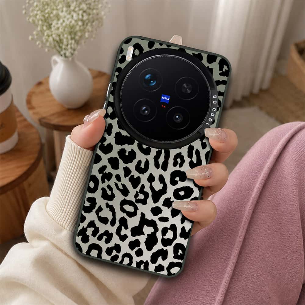 Vivo X300 Pro Cover - Monochrome Mood Print Series - Lightweight Frosted Pearl Finish Anti-Fingerprint Shockproof Soft Borders Case