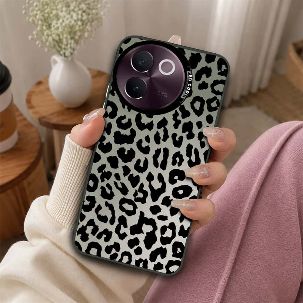Vivo V30e Cover - Monochrome Mood Print Series - Lightweight Frosted Pearl Finish Anti-Fingerprint Shockproof Soft Borders Case