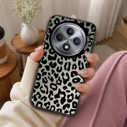 Oppo Reno 12F Cover - Monochrome Mood Print Series - Lightweight Frosted Pearl Finish Anti-Fingerprint Shockproof Soft Borders Case