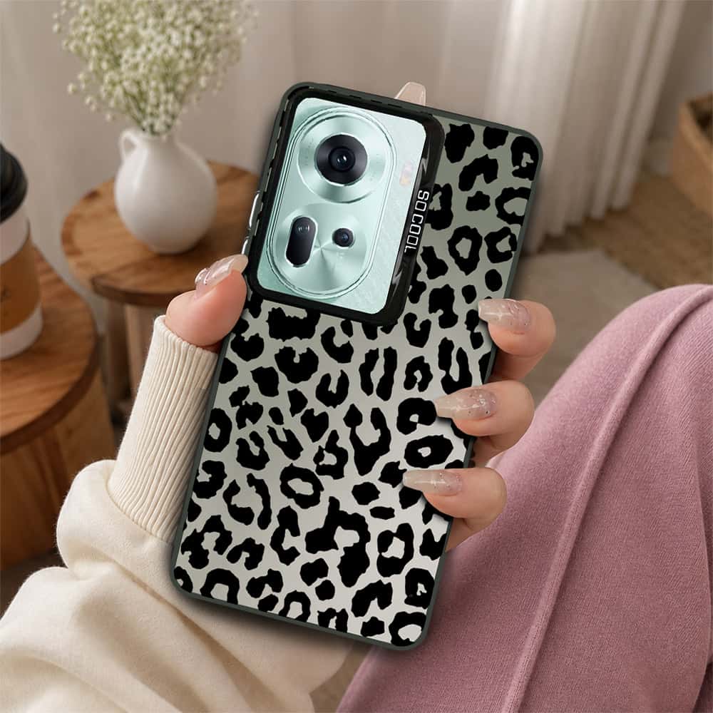 Oppo Reno 11 5G Cover - Monochrome Mood Print Series - Lightweight Frosted Pearl Finish Anti-Fingerprint Shockproof Soft Borders Case