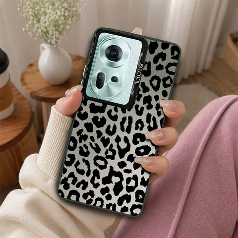 Oppo Reno 11 5G Cover - Monochrome Mood Print Series - Lightweight Frosted Pearl Finish Anti-Fingerprint Shockproof Soft Borders Case