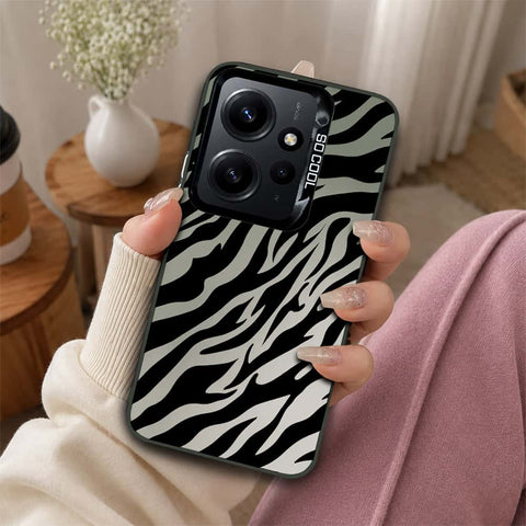 Xiaomi Redmi Note 12 4G Cover - Monochrome Mood Print Series - Lightweight Frosted Pearl Finish Anti-Fingerprint Shockproof Soft Borders Case