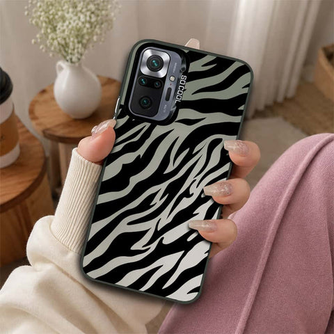 Xiaomi Redmi Note 10 Pro Max Cover - Monochrome Mood Print Series - Lightweight Frosted Pearl Finish Anti-Fingerprint Shockproof Soft Borders Case