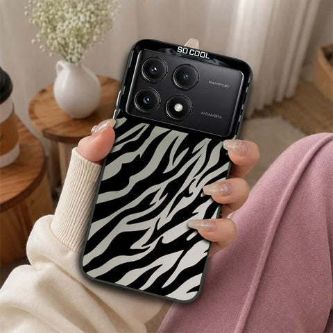 Xiaomi Poco X6 Pro Cover - Monochrome Mood Print Series - Lightweight Frosted Pearl Finish Anti-Fingerprint Shockproof Soft Borders Case