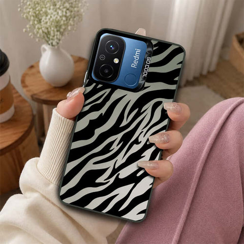 Xiaomi Redmi 12C Cover - Monochrome Mood Print Series - Lightweight Frosted Pearl Finish Anti-Fingerprint Shockproof Soft Borders Case
