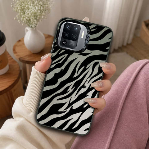Oppo A94 Cover - Monochrome Mood Print Series - Lightweight Frosted Pearl Finish Anti-Fingerprint Shockproof Soft Borders Case
