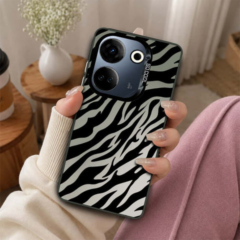 Tecno Camon 20 Cover - Monochrome Mood Print Series - Lightweight Frosted Pearl Finish Anti-Fingerprint Shockproof Soft Borders Case