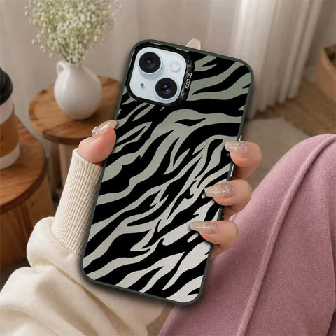 iPhone 15 Cover - Monochrome Mood Print Series - Lightweight Frosted Pearl Finish Anti-Fingerprint Shockproof Soft Borders Case