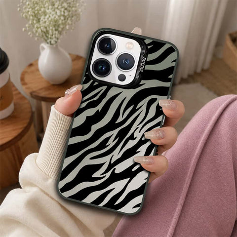 iPhone 13 Pro Max Cover - Monochrome Mood Print Series - Lightweight Frosted Pearl Finish Anti-Fingerprint Shockproof Soft Borders Case