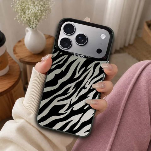 iPhone 17 Pro Max Cover - Monochrome Mood Print Series - Lightweight Frosted Pearl Finish Anti-Fingerprint Shockproof Soft Borders Case
