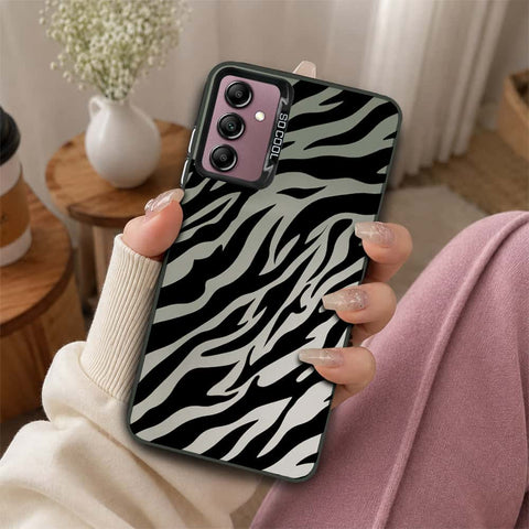 Samsung Galaxy A14 4G Cover - Monochrome Mood Print Series - Lightweight Frosted Pearl Finish Anti-Fingerprint Shockproof Soft Borders Case