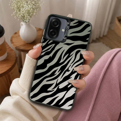 Samsung Galaxy M07 Cover - Monochrome Mood Print Series - Lightweight Frosted Pearl Finish Anti-Fingerprint Shockproof Soft Borders Case