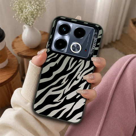 Infinix Note 40 Cover - Monochrome Mood Print Series - Lightweight Frosted Pearl Finish Anti-Fingerprint Shockproof Soft Borders Case