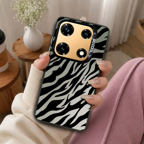 Infinix Note 30 Pro Cover - Monochrome Mood Print Series - Lightweight Frosted Pearl Finish Anti-Fingerprint Shockproof Soft Borders Case