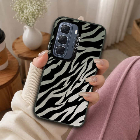 Infinix Hot 50 Pro Cover - Monochrome Mood Print Series - Lightweight Frosted Pearl Finish Anti-Fingerprint Shockproof Soft Borders Case
