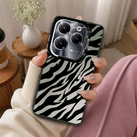 Infinix Hot 40 Cover - Monochrome Mood Print Series - Lightweight Frosted Pearl Finish Anti-Fingerprint Shockproof Soft Borders Case