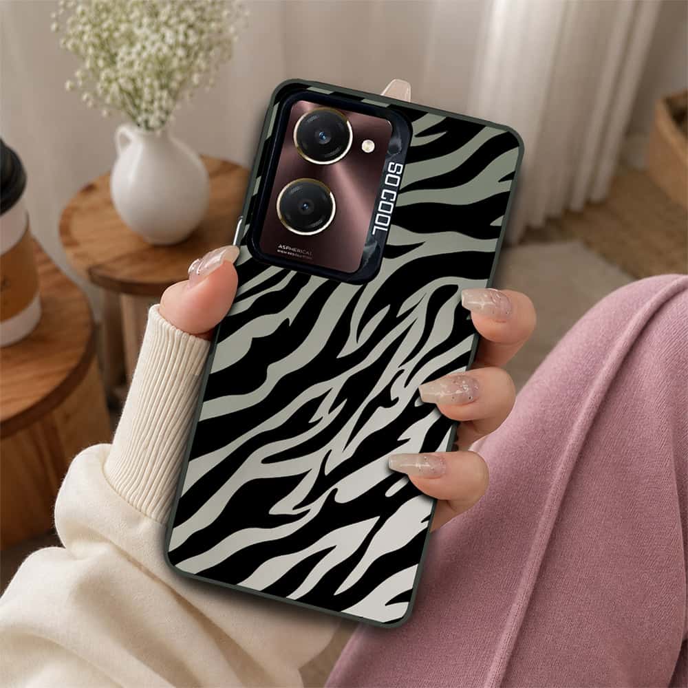 Vivo Y18 Cover - Monochrome Mood Print Series - Lightweight Frosted Pearl Finish Anti-Fingerprint Shockproof Soft Borders Case