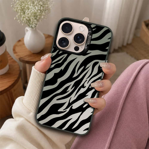 iPhone 16 Pro Cover - Monochrome Mood Print Series - Lightweight Frosted Pearl Finish Anti-Fingerprint Shockproof Soft Borders Case