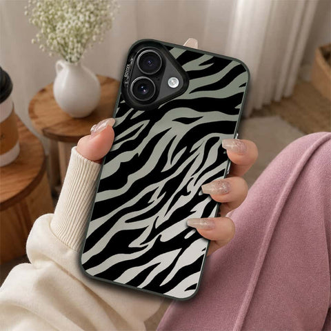 iPhone 16 Cover - Monochrome Mood Print Series - Lightweight Frosted Pearl Finish Anti-Fingerprint Shockproof Soft Borders Case