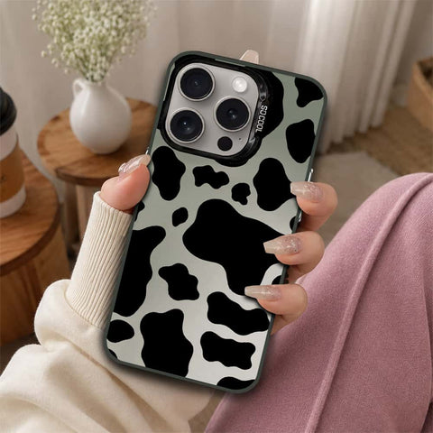 iPhone 15 Pro Max Cover - Monochrome Mood Print Series - Lightweight Frosted Pearl Finish Anti-Fingerprint Shockproof Soft Borders Case