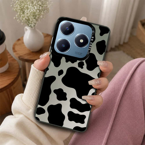 Realme C61 Cover - Monochrome Mood Print Series - Lightweight Frosted Pearl Finish Anti-Fingerprint Shockproof Soft Borders Case