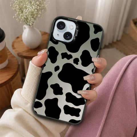 iPhone 15 Cover - Monochrome Mood Print Series - Lightweight Frosted Pearl Finish Anti-Fingerprint Shockproof Soft Borders Case