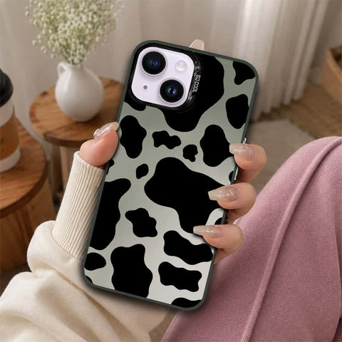 iPhone 14 Cover - Monochrome Mood Print Series - Lightweight Frosted Pearl Finish Anti-Fingerprint Shockproof Soft Borders Case