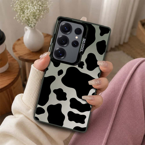 Samsung Galaxy S25 Ultra Cover - Monochrome Mood Print Series - Lightweight Frosted Pearl Finish Anti-Fingerprint Shockproof Soft Borders Case