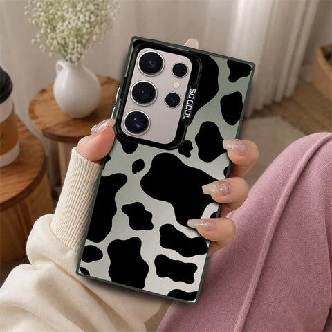 Samsung Galaxy S24 Ultra Cover - Monochrome Mood Print Series - Lightweight Frosted Pearl Finish Anti-Fingerprint Shockproof Soft Borders Case